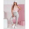 Moteriškos laisvalaikio pilkos slim fit kelnės Sport