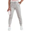 Moteriškos laisvalaikio pilkos slim fit kelnės Sport