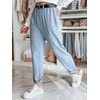 Moteriškos mėlynos kelnės su diržu Tailandi