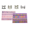 Nagų dažymo rinkinys vaikams Lean Toys Lacquers Glitter Stickers Rings