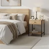 Naktinis staliukas su stalčiu ir lentyna Loft ModernHome