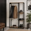 Pastatoma pakaba su lentynomis rusvos spalvos ModernHome
