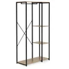 Pastatoma pakaba su lentynomis rusvos spalvos ModernHome