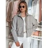 Pilka moteriška oversize bomber striukė Milina
