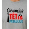Pilki marškinėliai Geriausias tėtis pasaulyje (juodas)