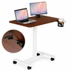 Rudas mobilus reguluojamo aukščio stalas 70x48 cm ModernHome
