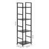Modernhome Moderni medinė lentyna, metaliniu rėmu LOFT, juoda