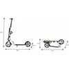 Sulankstomas baltas miesto paspirtukas 95–105 cm