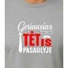 Šviesiai pilki marškinėliai Geriausias tėtis pasaulyje (baltas)