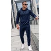 Tamsiai mėlynas vyriškas veliūrinis komplektas Rolos