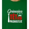 Tamsiai žali marškinėliai Geriausias tėtis pasaulyje (baltas)