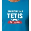 Turkio marškinėliai Laimingiausias tėtis (baltas)