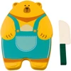 Lean Toys Vaikiškas žaislinių vaisių pjaustymo rinkinys su peiliu ir lentelė