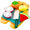 Lean Toys Vaikiškas žaislinių vaisių pjaustymo rinkinys su peiliu ir lentelė