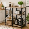 Virtuvės ir prieškambario lentyna 90cm su kabliukais ModernHome