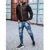 Vyriška juodos spalvos striukė su oranžinėmis detalėmis Olen