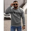 Vyriškas pilkos spalvos džemperis be gobtuvo New York