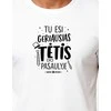Vyriški balti marškinėliai Geriausias tėtis (juodas)