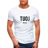 Vyriški balti marškinėliai TUOJ (juodas)