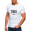 Vyriški balti marškinėliai TUOJ (juodas)