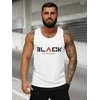 Vyriški baltos spalvos marškiniai be rankovių Black2