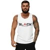 Vyriški baltos spalvos marškiniai be rankovių Black2
