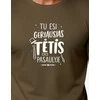 Vyriški chaki marškinėliai Geriausias tėtis (baltas)