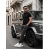 Vyriški juodi polo marškinėliai Skull