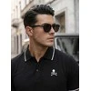 Vyriški juodi polo marškinėliai Skull