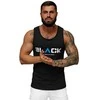 Vyriški juodos spalvos marškiniai be rankovių Black2