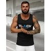 Vyriški juodos spalvos marškiniai be rankovių Black2