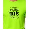 Vyriški neoniniai žali marškinėliai Geriausias tėtis (juodas)