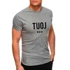 Vyriški šviesiai pilki marškinėliai TUOJ (juodas)