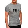 Vyriški šviesiai pilki marškinėliai TUOJ (juodas)