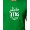 Vyriški žali marškinėliai Geriausias tėtis (baltas)