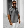 Vyriškis juodi polo marškinėliai Fit