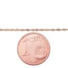Auksinė grandinėlė Singapore 1 mm , briaunų apdirbimas deimantu - 0.87 g. - 1 mm. - 47