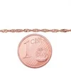 Auksinė grandinėlė Singapore 1.5 mm , briaunų apdirbimas deimantu - 1.98 g. - 50 - 1.5 mm.