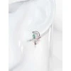 Auksiniai auskarai anglišku užsegimu, Raudonas Auksas, Briliantai , Smaragdas - 3.43 g. - 16 mm. - Briliantai (0,081Ct), Smaragdas (0,319Ct)