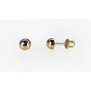 Auksiniai auskarai vinukai, užsukami, Raudonas Auksas, Be akmens - 4 mm. - 0.22 g.