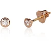 Auksiniai auskarai su brangakmeniais. Metalas: Raudonas Auksas. Praba: 585°. Akmuo: Briliantai - 1.19 g. - 4 mm. - Briliantai (0,152Ct)