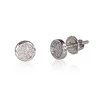 Auksiniai auskarai su brangakmeniais. Metalas: Baltas Auksas. Praba: 585°. Akmuo: Briliantai - 1.61 g. - 6 mm. - Briliantai (0,074Ct)