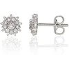 Auksiniai auskarai vinukai, Baltas Auksas, Briliantai - 1.83 g. - 8 mm. - Briliantai (0,13Ct)