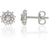 Auksiniai auskarai vinukai, Baltas Auksas, Briliantai - 1.83 g. - 8 mm. - Briliantai (0,13Ct)