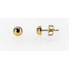 Auksiniai auskarai vinukai, Geltonas Auksas, Be akmens - 4 mm. - 0.24 g.