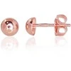 Auksiniai auskarai vinukai, Raudonas Auksas, Be akmens - 4 mm. - 0.23 g.