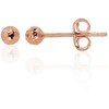 Auksiniai auskarai vinukai, Raudonas Auksas, Be akmens - 3 mm. - 0.33 g.