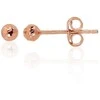 Auksiniai auskarai vinukai, Raudonas Auksas, Be akmens - 3 mm. - 0.32 g.