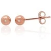 Auksiniai auskarai vinukai, Raudonas Auksas, Be akmens - 0.39 g. - 4 mm.