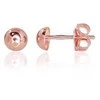 Auksiniai auskarai vinukai, Raudonas Auksas, Be akmens - 4 mm. - 0.22 g.